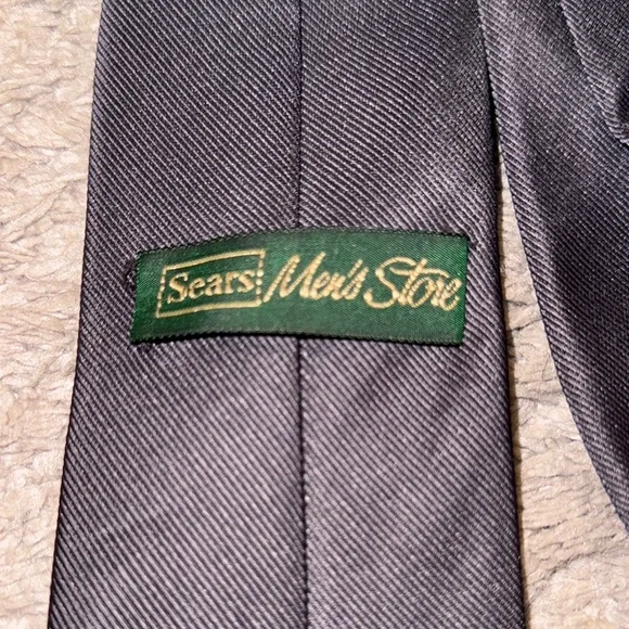 Vintage Sears Gray Men's Tie - Picture 2 of 5